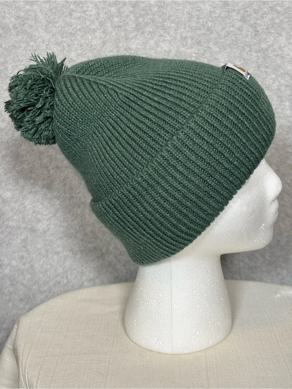 Carhartt Knit Pom-Pom Cuffed Beanie Hat-Green-Women One Size